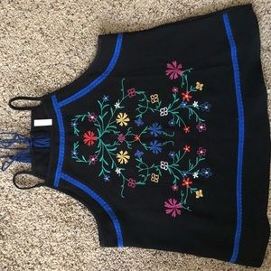 Embroidered crop top